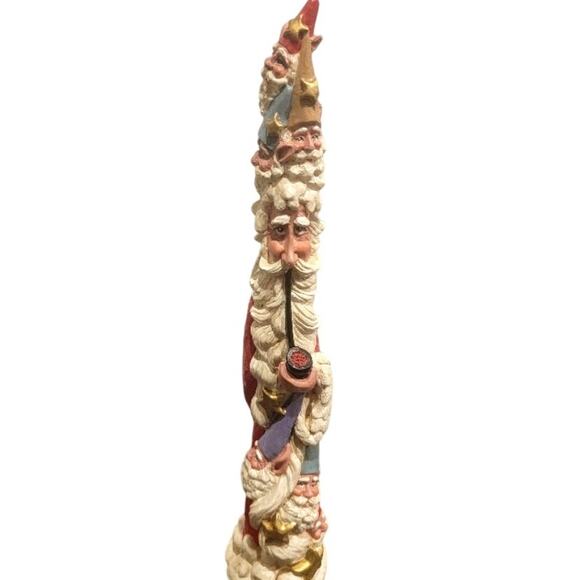 Christmas Santa Claus Old World Faces Figurine Tall 11.5" x 2" - Picture 1 of 11